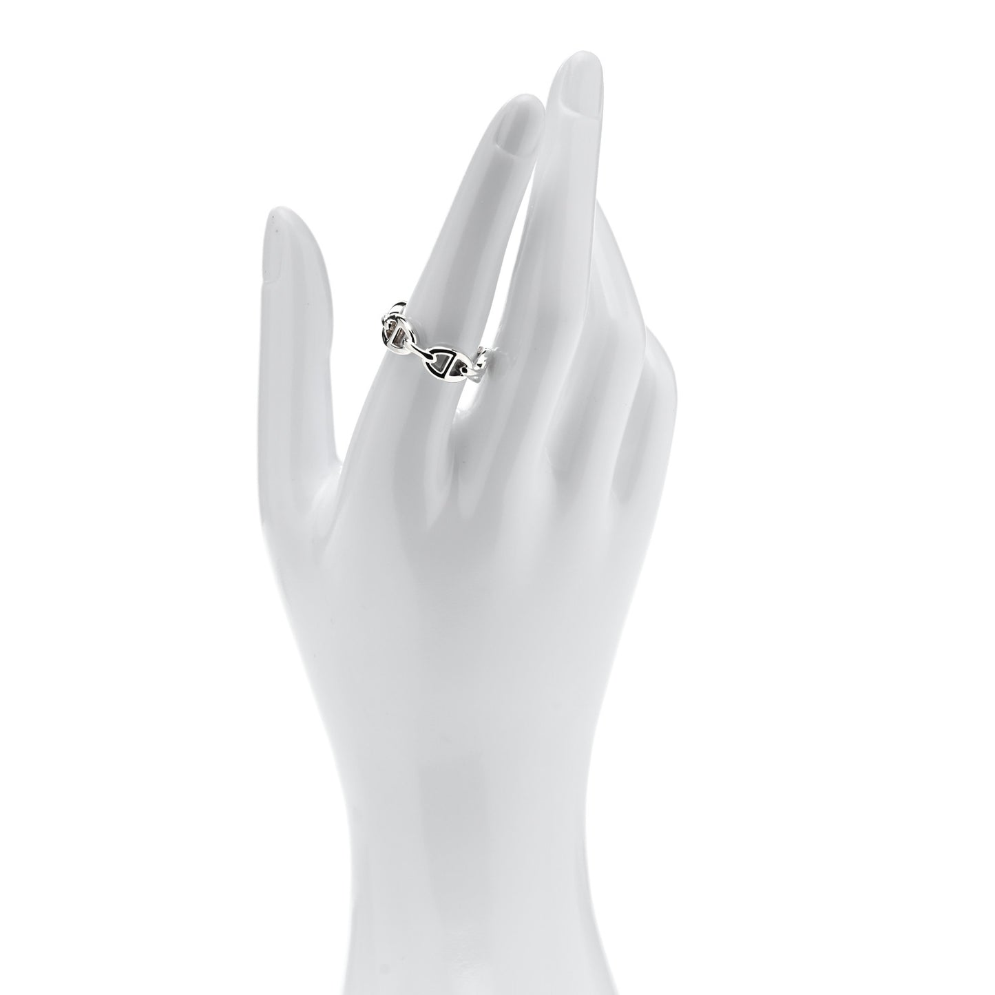 Sterling Silver PM Chaine d'Ancre Enchainee Band Ring 55 7.25