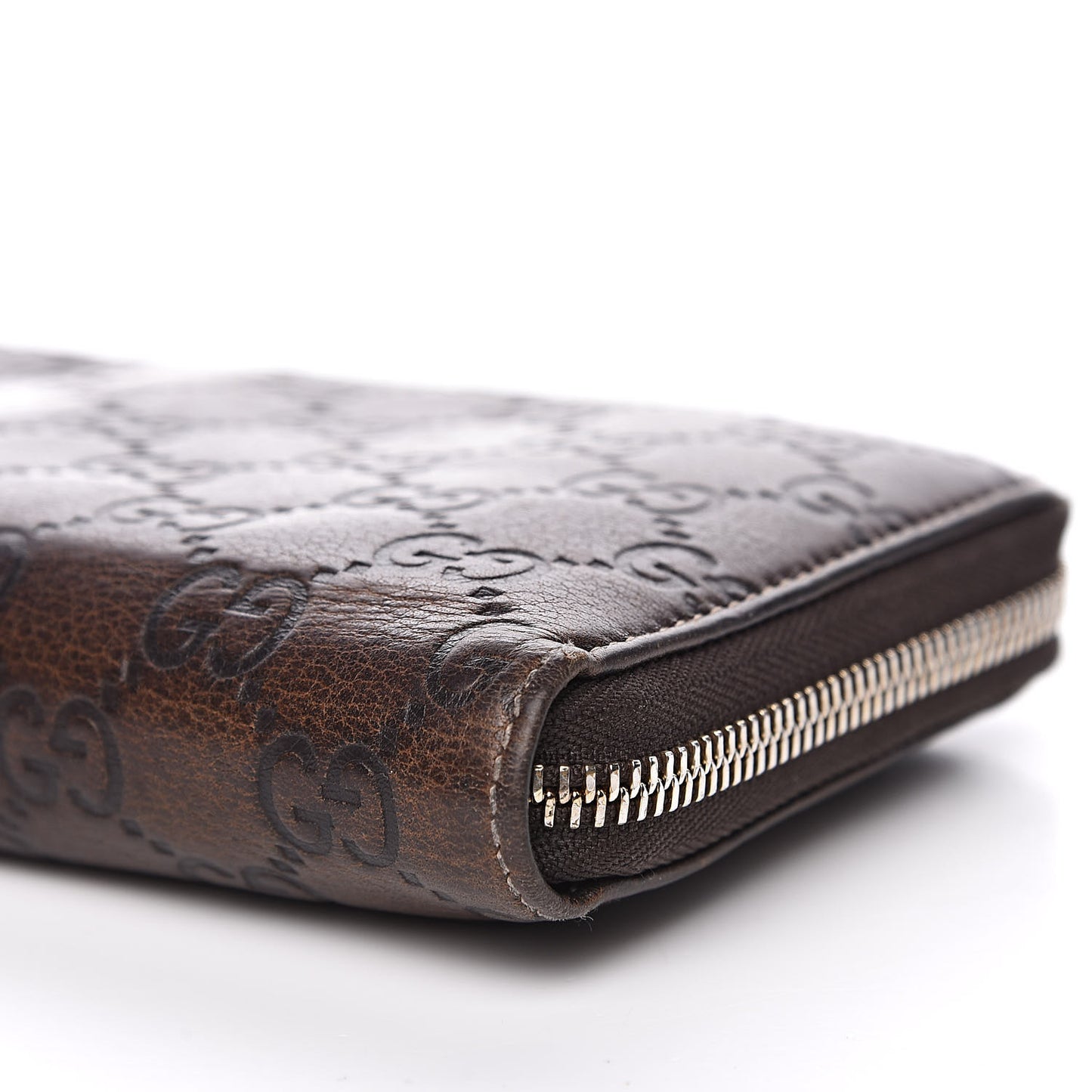 Guccissima Bamboo Tassel Zip Around Wallet Brown