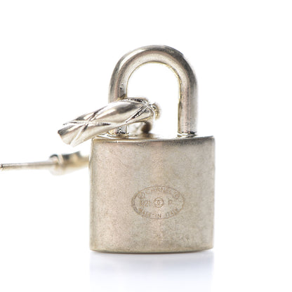 Chanel Metal Lock Drop Earrings Light Gold 4 of 5