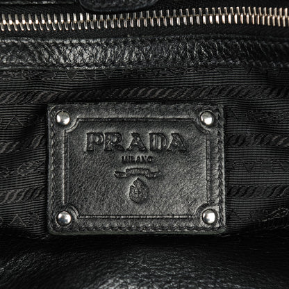 Prada Deerskin Shoulder Bag Black 6 of 8