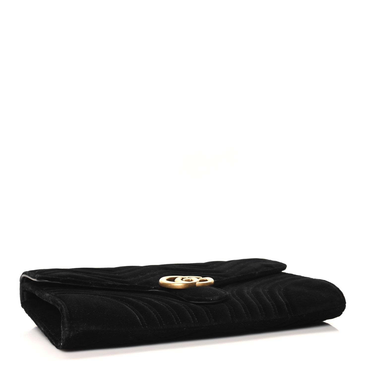 Gucci Velvet Matelasse GG Marmont Clutch Black 4 of 10