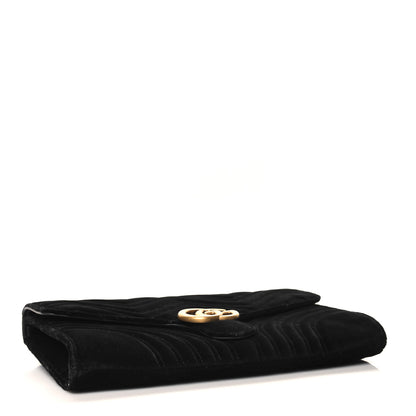 Gucci Velvet Matelasse GG Marmont Clutch Black 4 of 10