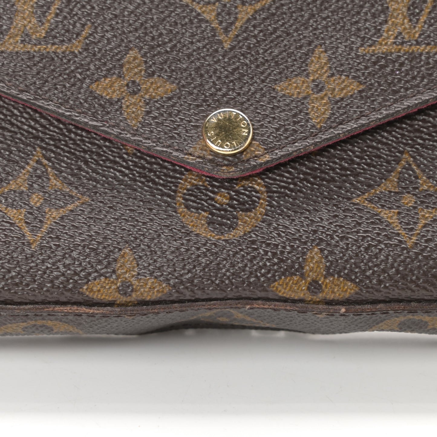 Monogram Pochette Felicie Chain Wallet Fuchsia