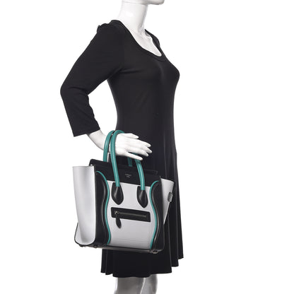 Celine Smooth Calfskin Micro Tri-Color Luggage Frost 2 of 12