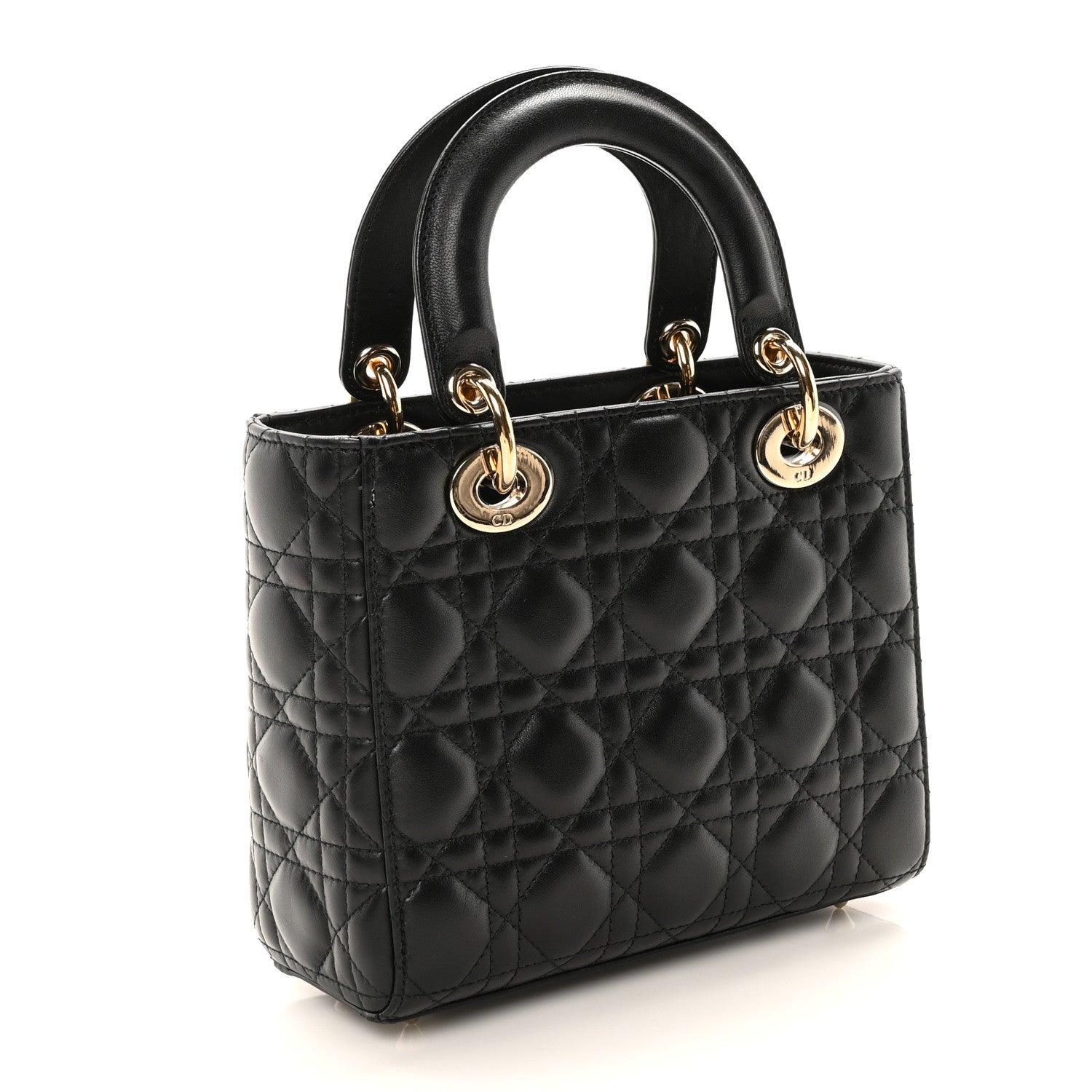 Christian Dior Lambskin Cannage Small My ABCDior Lady Dior Black 3 of 9