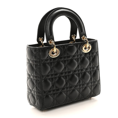 Christian Dior Lambskin Cannage Small My ABCDior Lady Dior Black 3 of 9