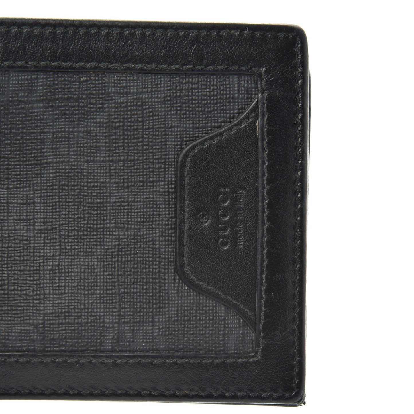 GG Supreme Monogram Bi-Fold Wallet Black Grey