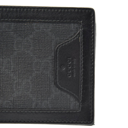 Gucci GG Supreme Monogram Bi-Fold Wallet Black Grey 6 of 10