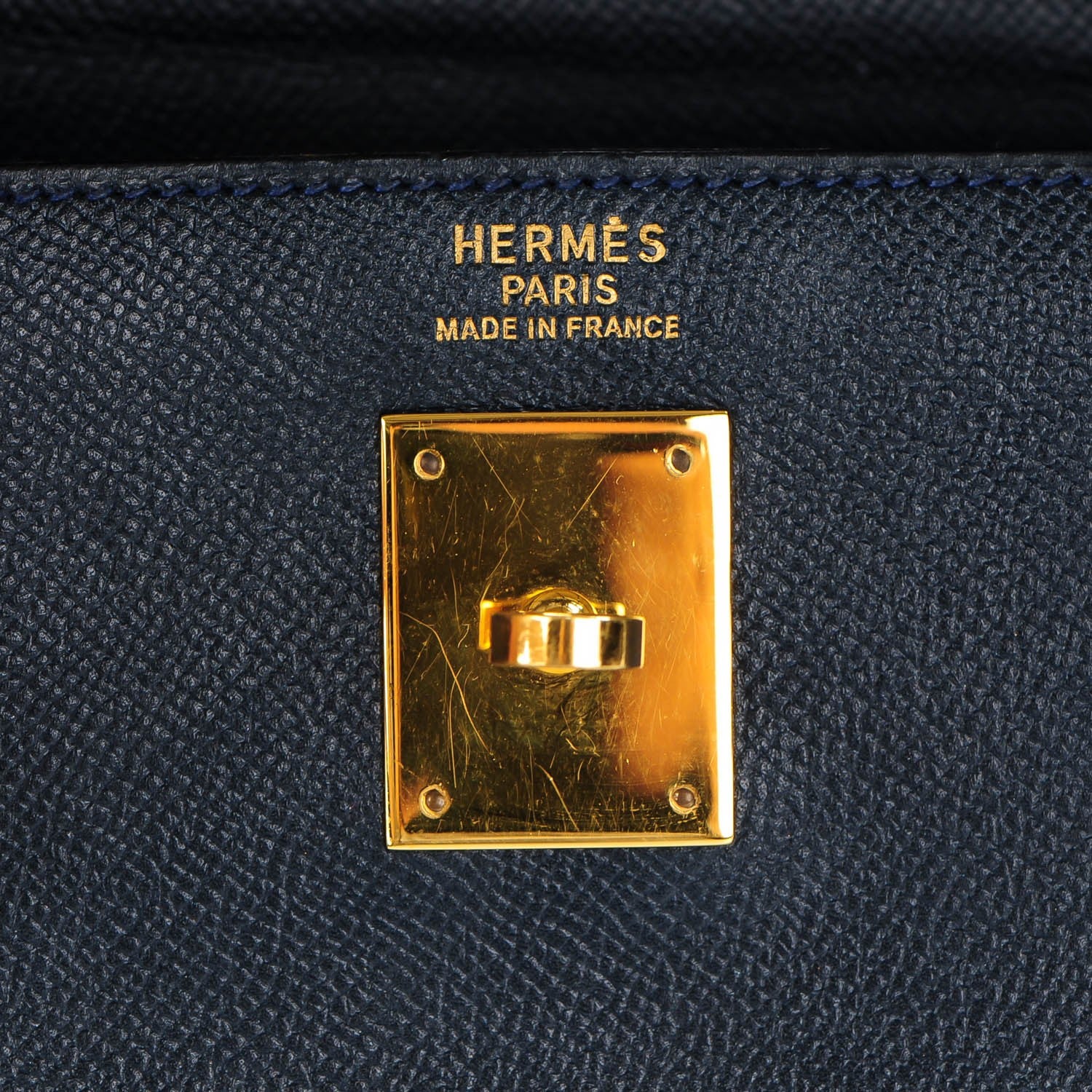 Hermes Courchevel Kelly Retourne 35 Bleu Marine 11 of 27