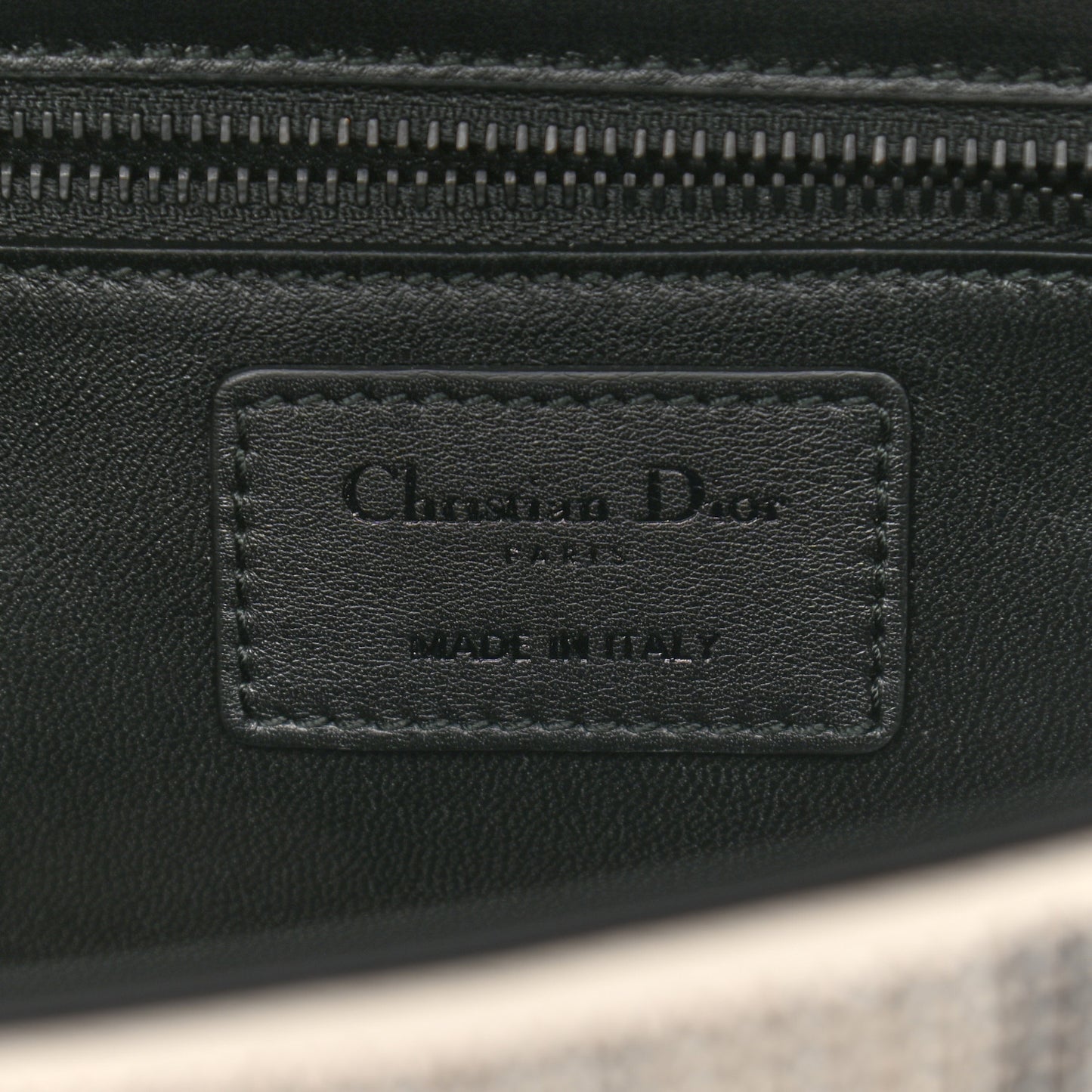 Crystal Calfskin 30 Checkered Montaigne Flap Bag Black White