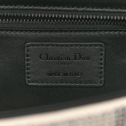 Christian Dior Crystal Calfskin 30 Checkered Montaigne Flap Bag Black White 8 of 12