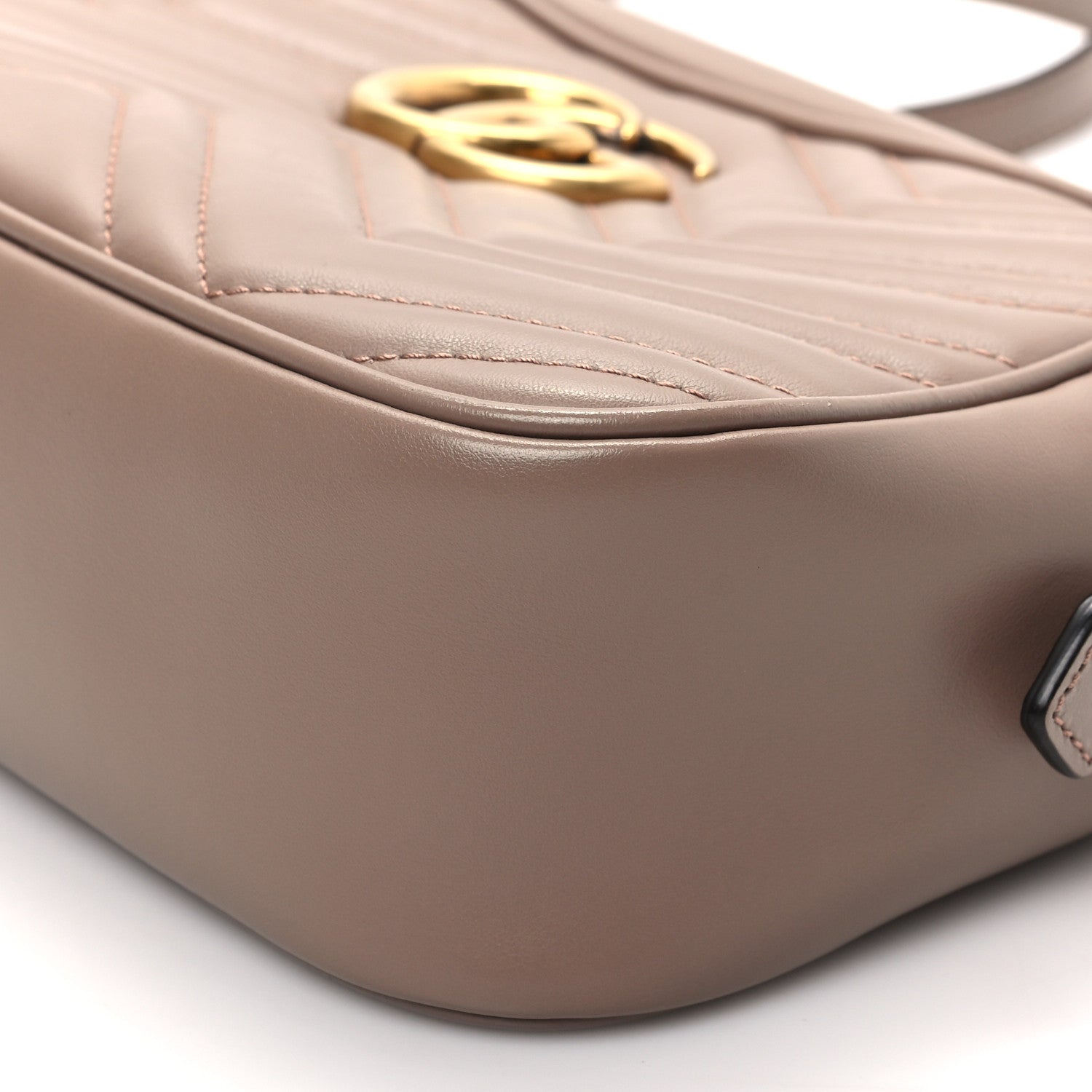 Gucci Calfskin Matelasse Small GG Marmont Chain Shoulder Bag Porcelain Rose 9 of 9