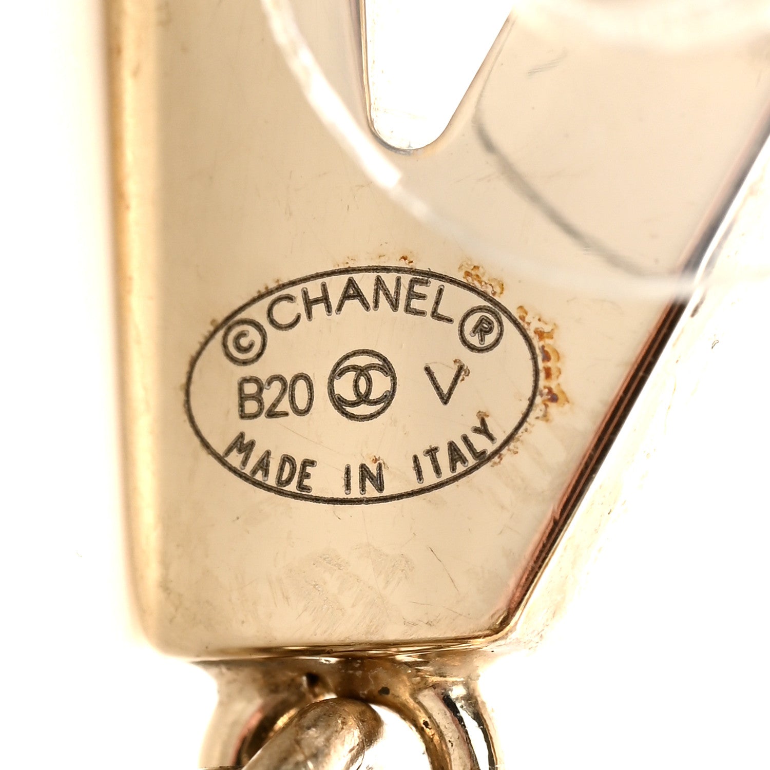 Chanel Metal Cha-Nel Logo Drop Earrings Gold 4 of 5
