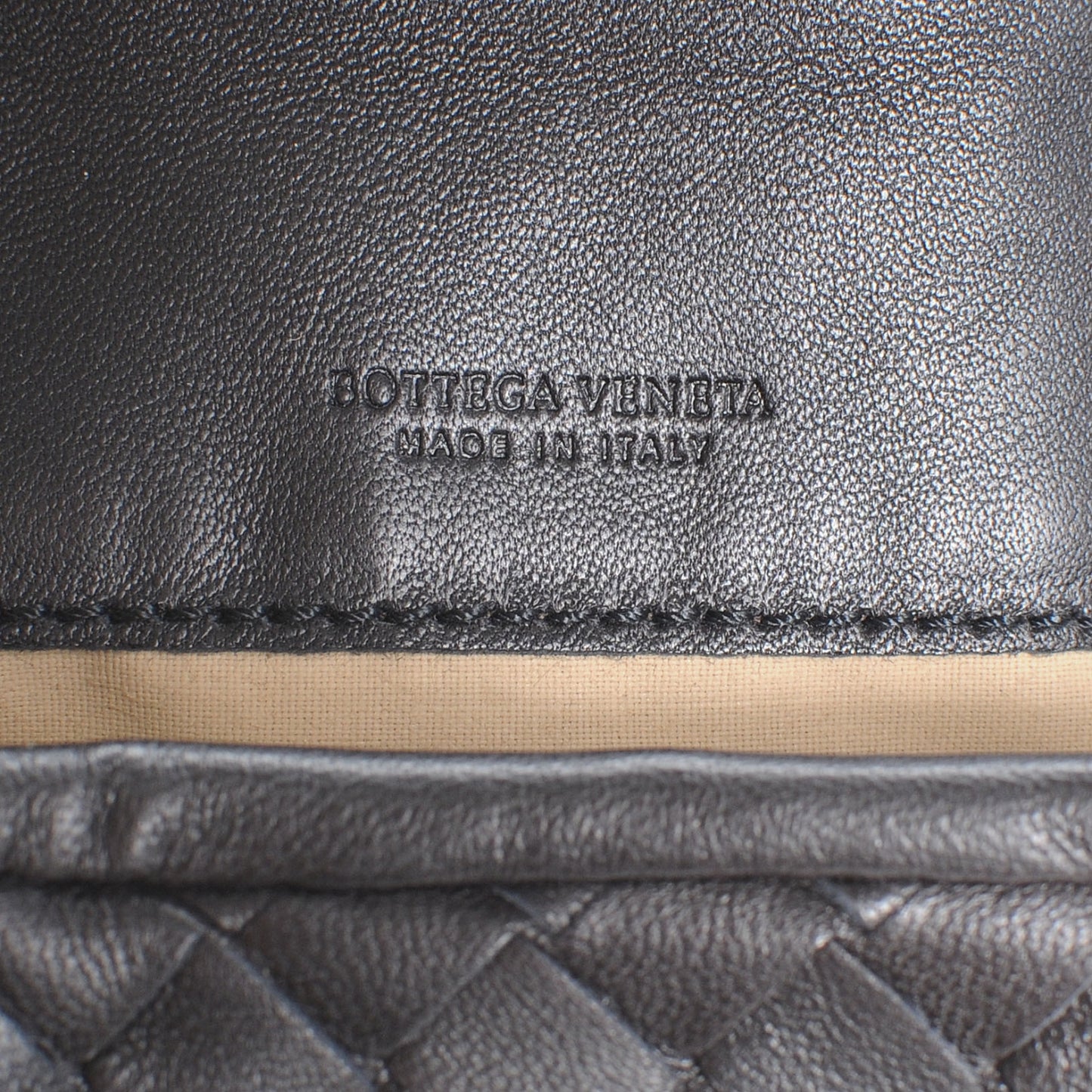 Woven Intrecciato Clutch Cosmetic Case Nero Black