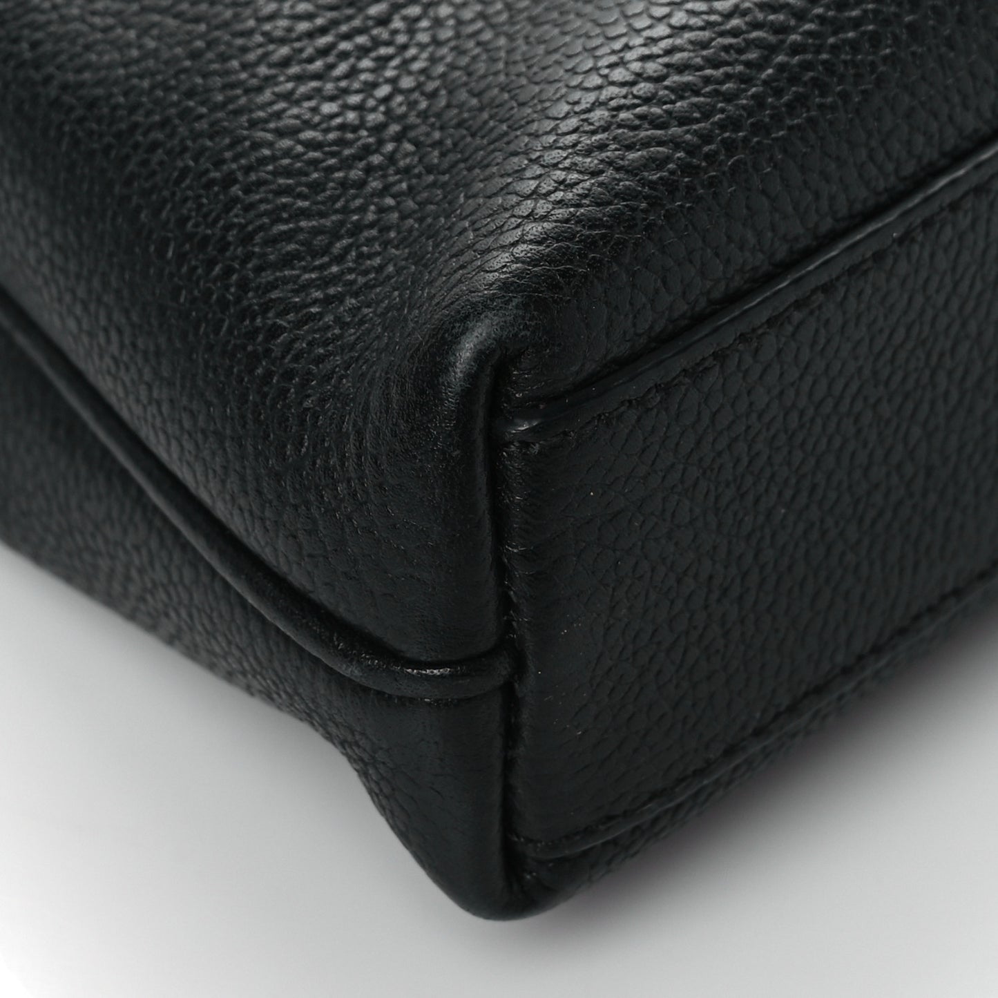 Grained Calfskin Medium Crossbody Bag Black