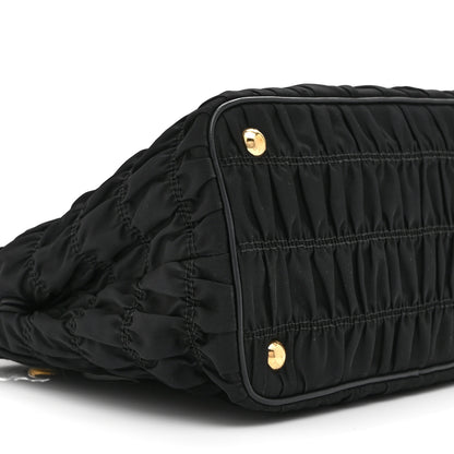 Prada Tessuto Nylon Gaufre Small Tote Black 9 of 10
