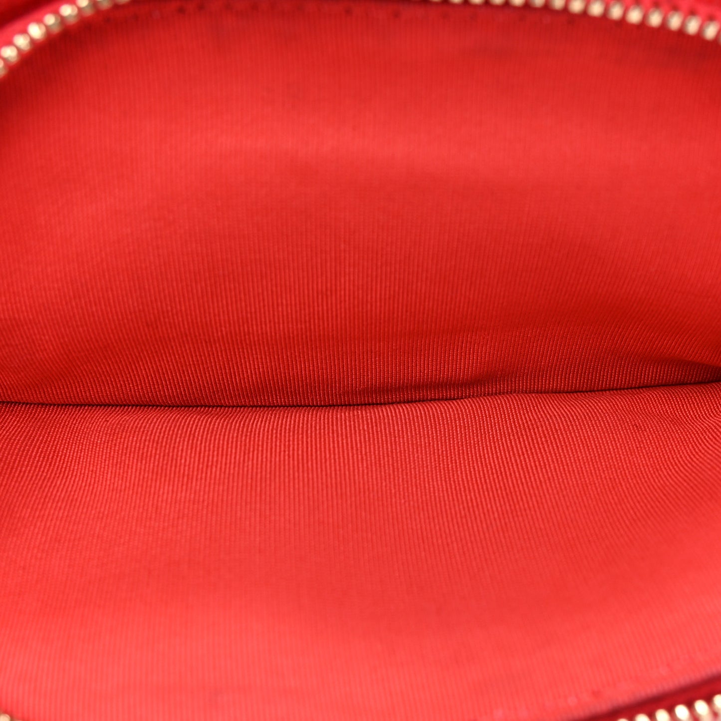 Caviar Quilted Double Zip Pouch Red