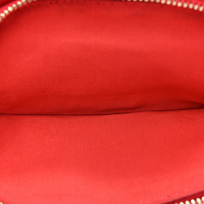 Chanel Caviar Quilted Double Zip Pouch Red 6 of 13