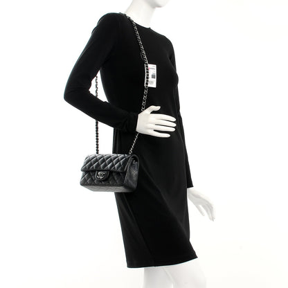 Chanel Iridescent Caviar Quilted Mini Rectangular Flap Black 2 of 8