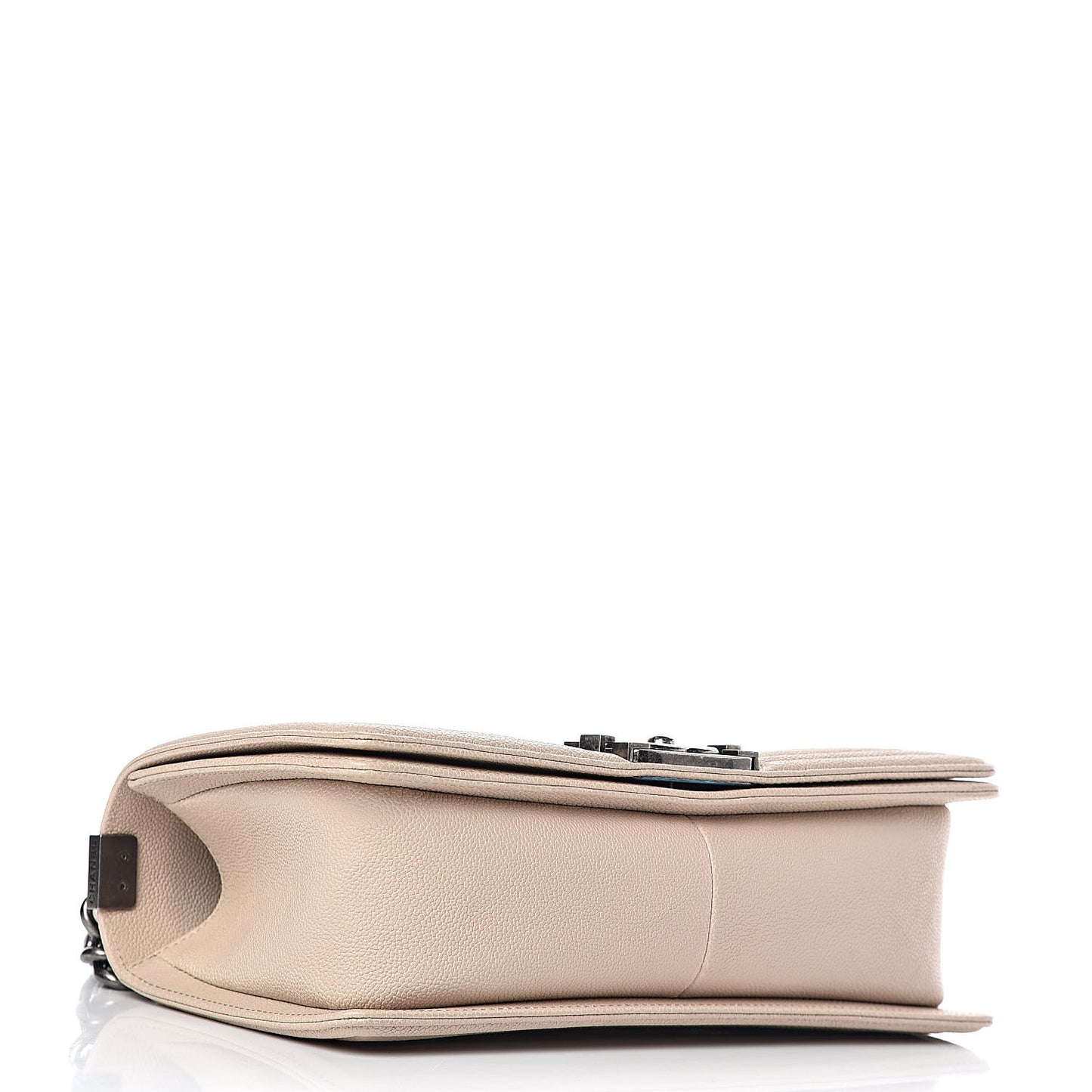 Caviar Quilted Medium Boy Flap Beige