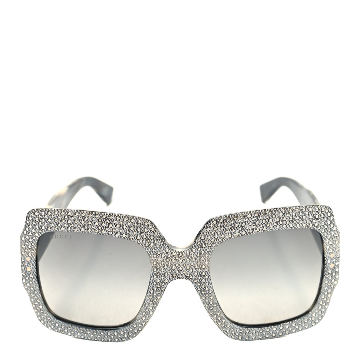 Crystal Square Frame Sunglasses GG0048S Grey