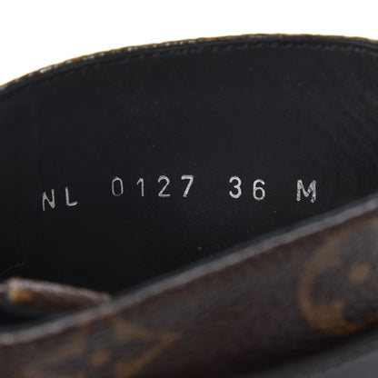 Louis Vuitton Monogram Calfskin Wonderland Flat Ranger Boots 36 Black 8 of 22