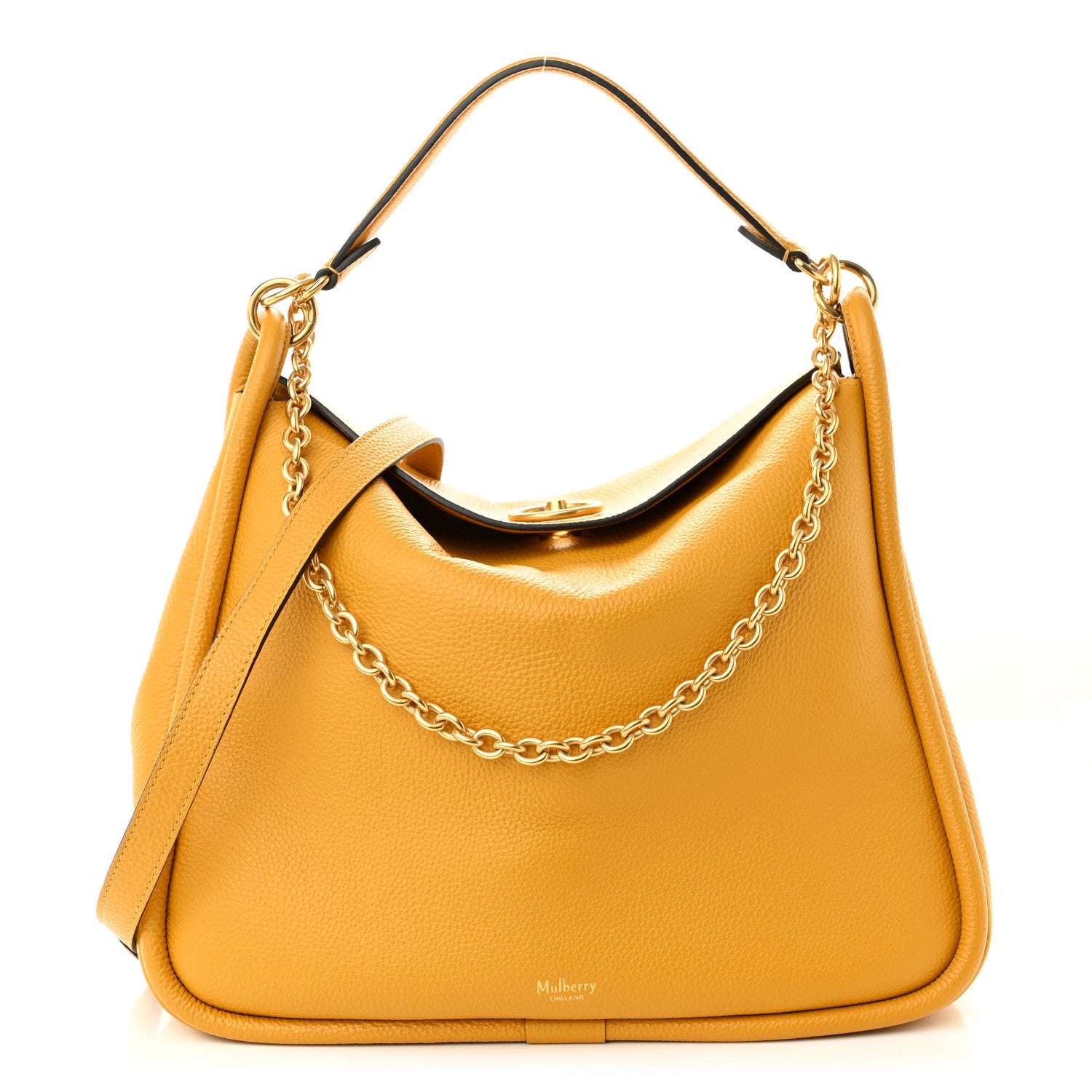 Mulberry Small Classic Grain Calfskin Leighton Deep Amber 1 of 9