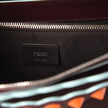 Fendi Vitello Dolce Scalloped Studded Medium By The Way Boston Bag Bordeaux 8 of 10