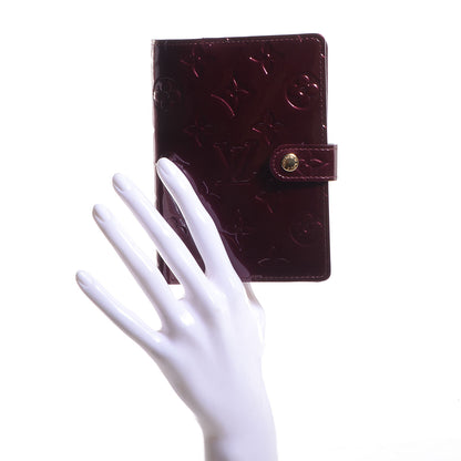 Louis Vuitton Vernis Small Ring Agenda Cover Rouge Fauviste 2 of 11