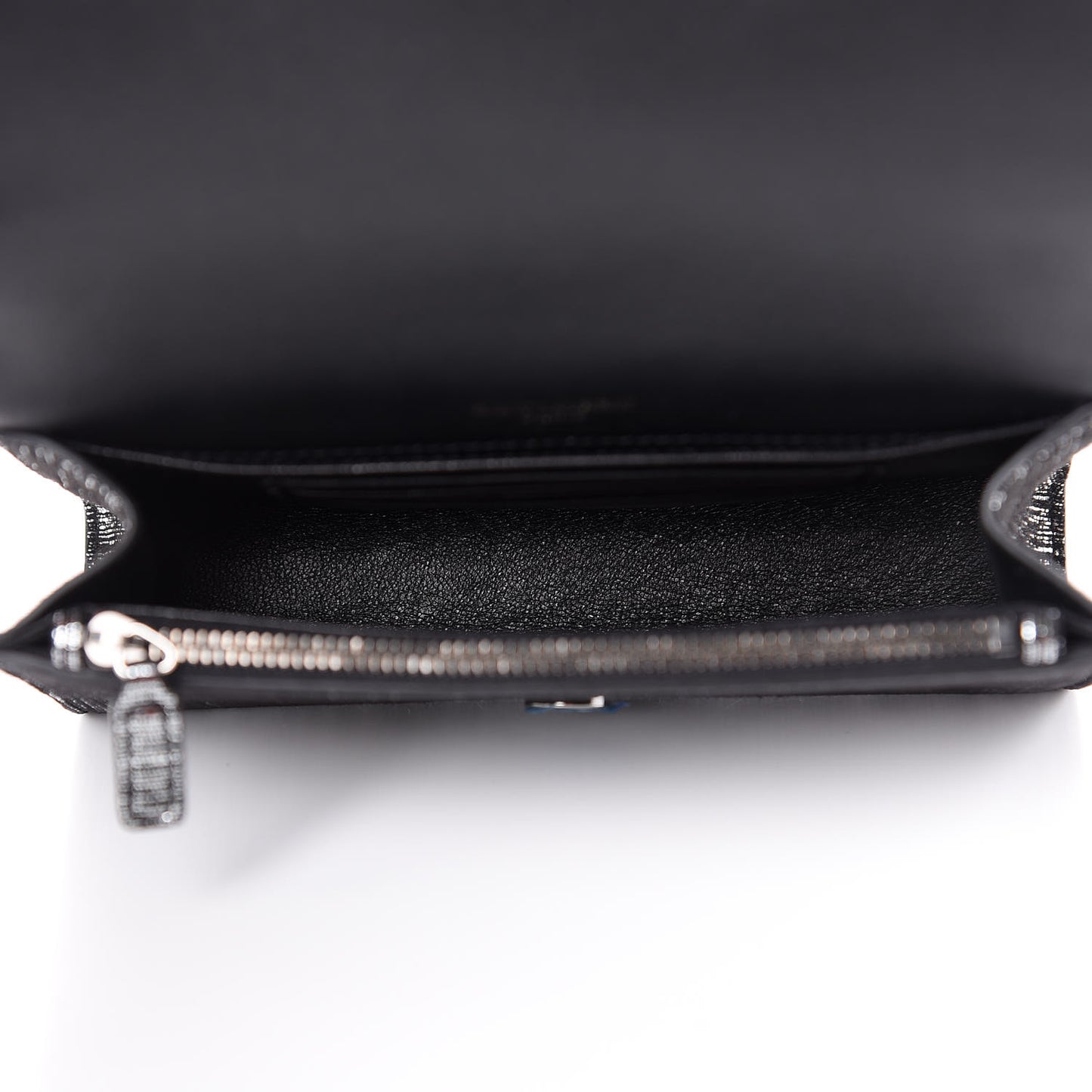 Metallic Lambskin Lame Kate Belt Bag Black Platine