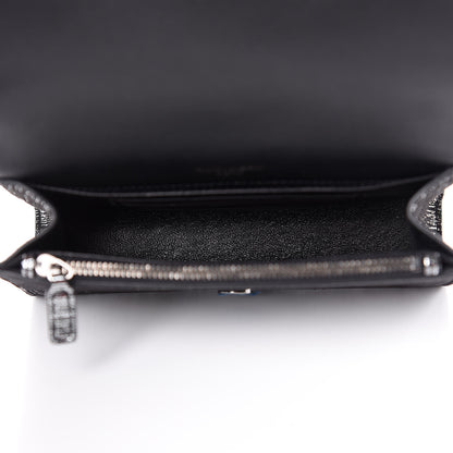 Saint Laurent Metallic Lambskin Lame Kate Belt Bag Black Platine 5 of 8