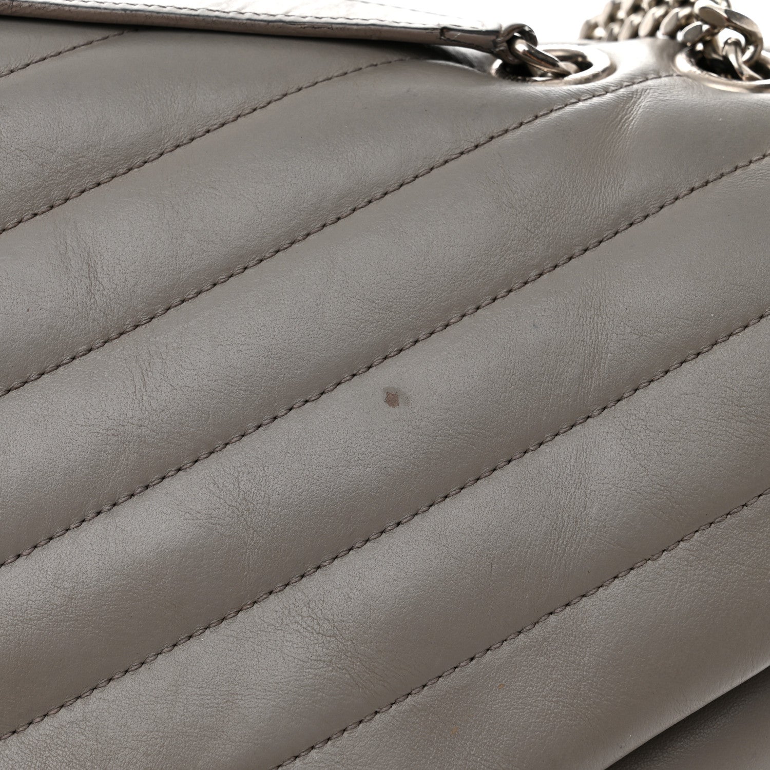 Saint Laurent Calfskin Y Quilted Monogram Large Loulou Chain Satchel Earth 15 of 21