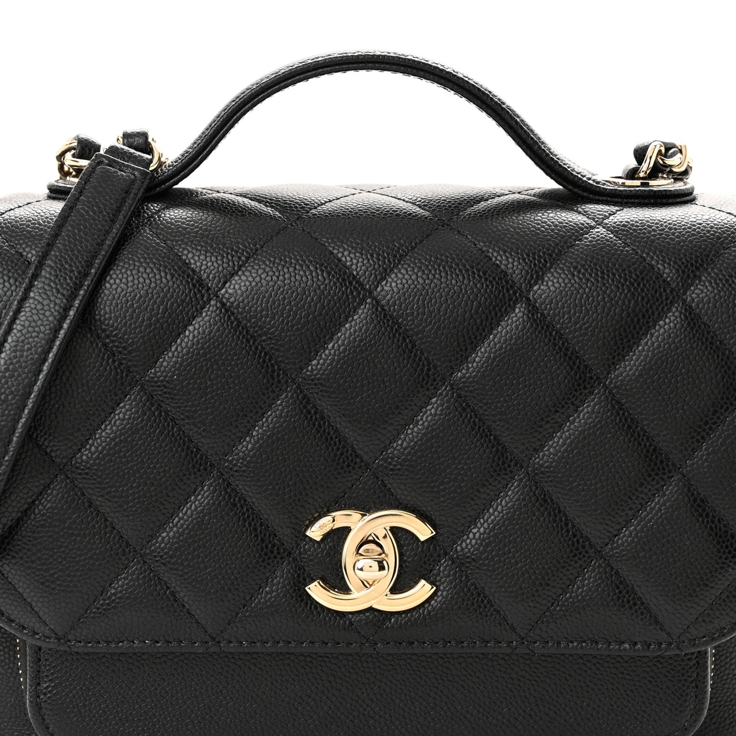 Caviar Quilted Medium Business Affinity Flap Black