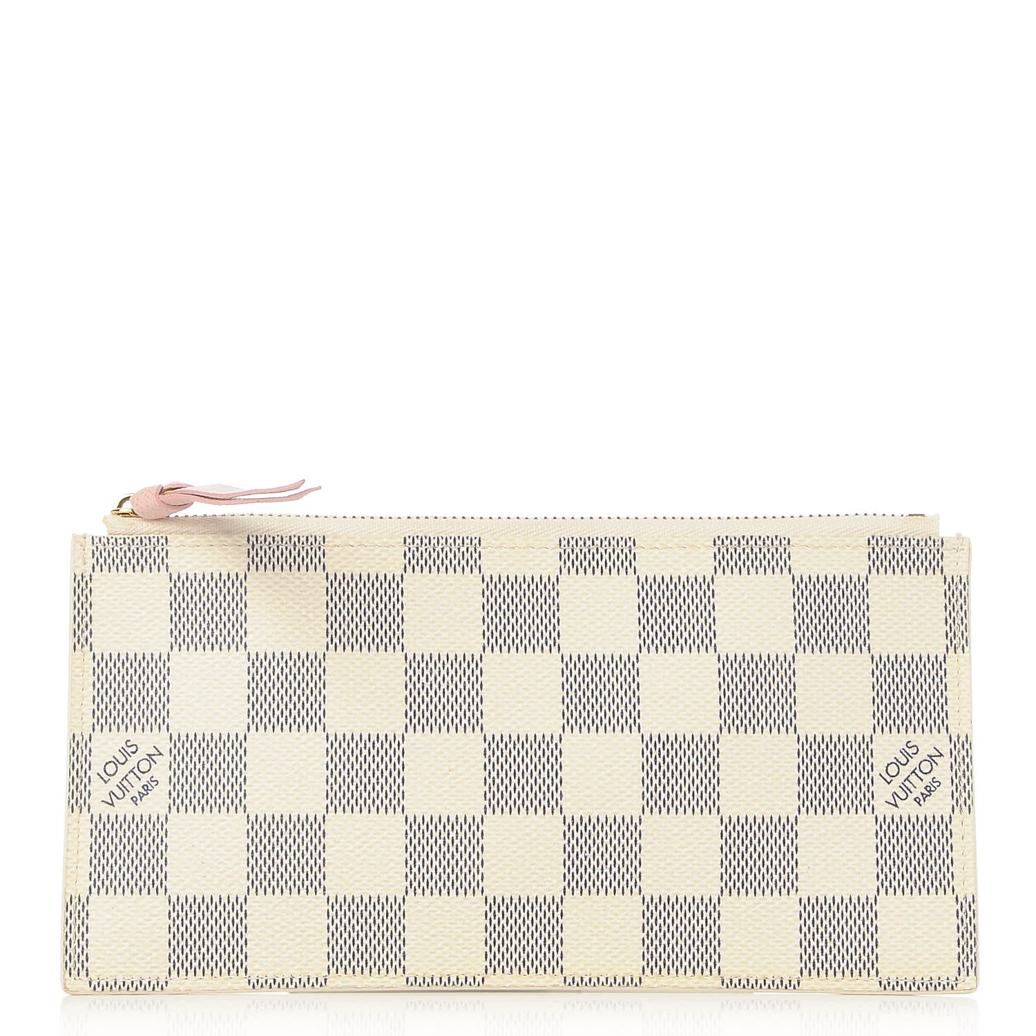 Louis Vuitton Damier Azur Felicie Chain Wallet Zippered Insert Rose Ballerine 1 of 6