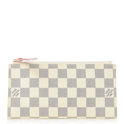 Louis Vuitton Damier Azur Felicie Chain Wallet Zippered Insert Rose Ballerine 1 of 6