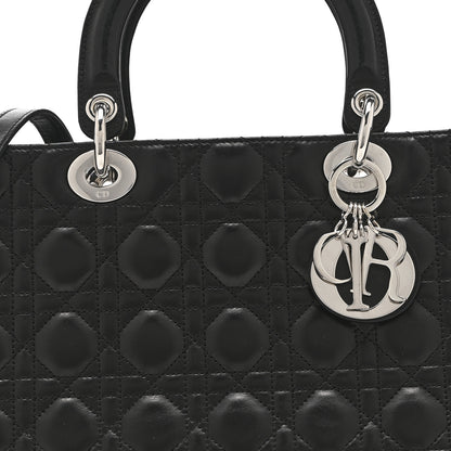 Christian Dior Lambskin Cannage Large Lady Dior Black 8 of 10