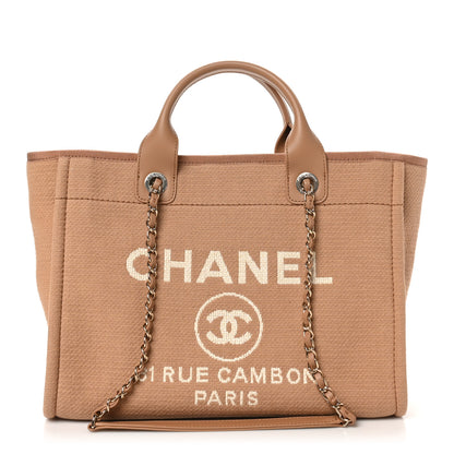 Chanel Mixed Fibers Small Deauville Tote Camel 1 of 11