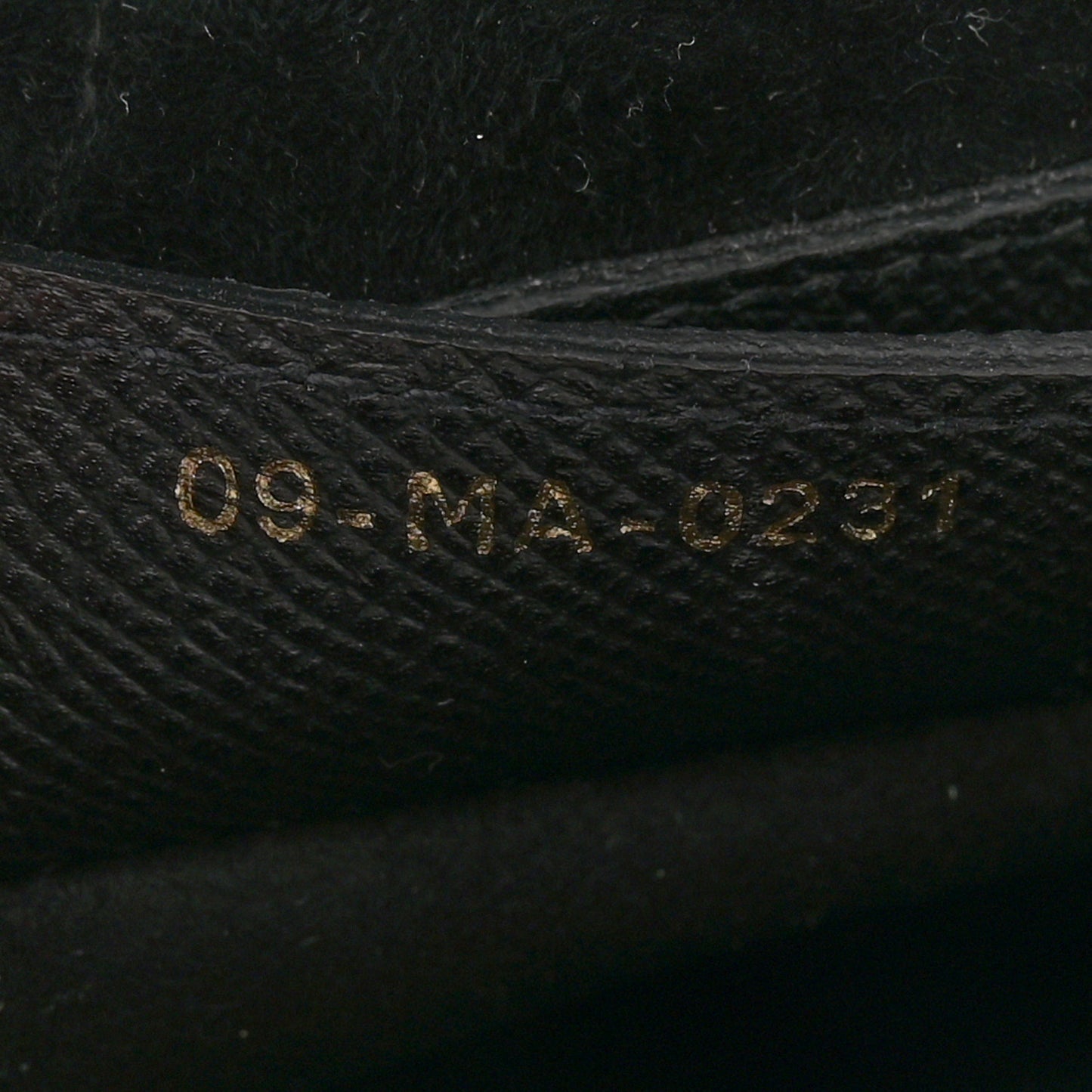 Grained Calfskin Saddle Bag Black