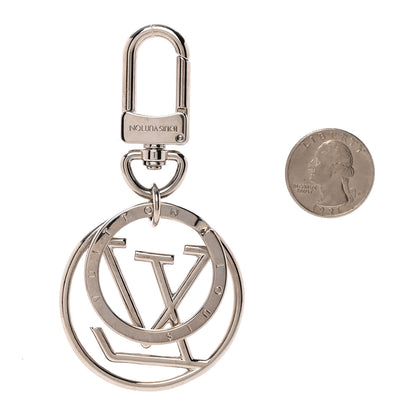 Louis Vuitton LV Circle Bag Charm Key Holder Silver 2 of 6