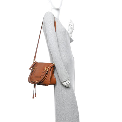 Chloe Calfskin Small Marcie Satchel Tan 2 of 13