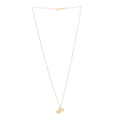 Tiffany 18K Yellow Gold Sweet Double Heart Pendant Necklace 3 of 6