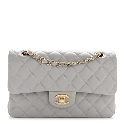 Chanel Caviar Quilted Small Double Flap Grey 1 of 10