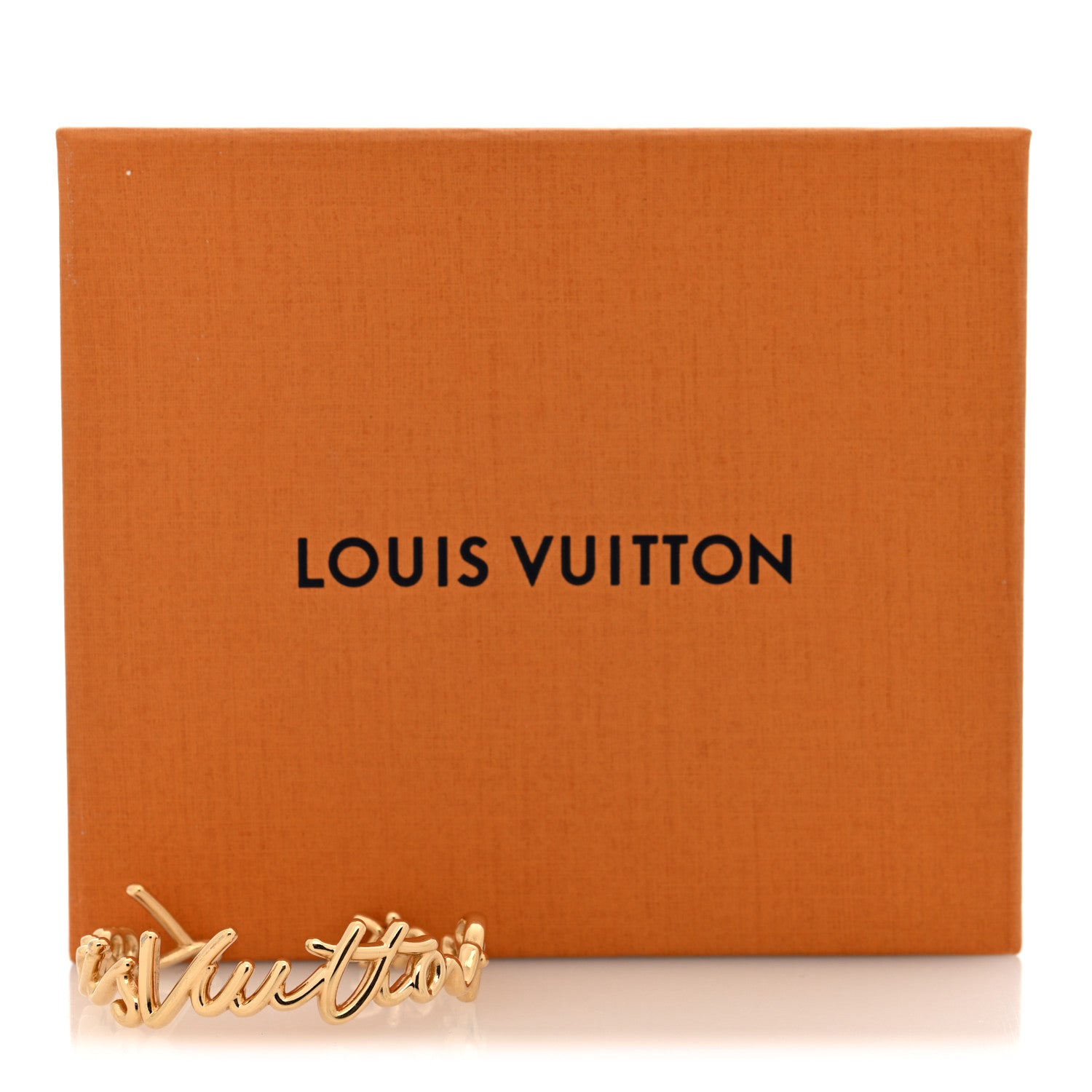 Louis Vuitton Metal LV Script Bracelet S Gold 5 of 5