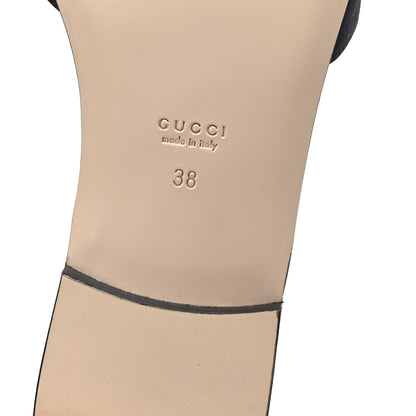Gucci Malaga Kid Suede Crystal Square G Madelyn Slide Sandals 38 Black 7 of 9