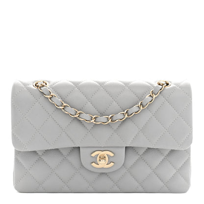 Chanel Caviar Quilted Small Double Flap Grey 1 of 10