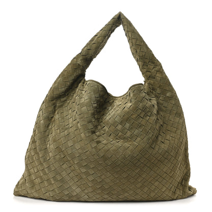Bottega Veneta Suede Intrecciato Large Hop Mud 1 of 9