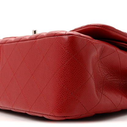 Chanel Caviar Quilted Jumbo Double Flap Dark Red 26 of 40