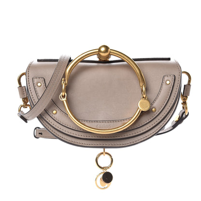 Chloe Calfskin Small Nile Bracelet Minaudiere Bag Motty Grey 1 of 15