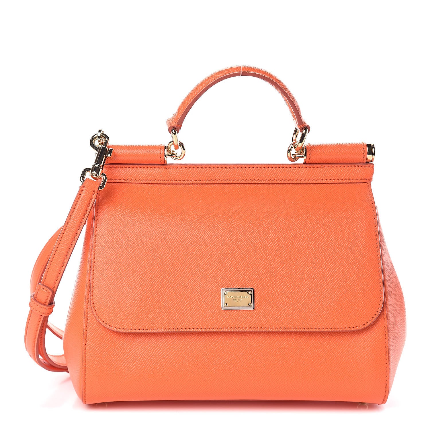 Dolce & Gabbana Dauphine Medium Miss Sicily Satchel Mandarino 1 of 8