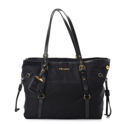 Prada Tessuto Nylon Saffiano Tote Nero Black 1 of 13